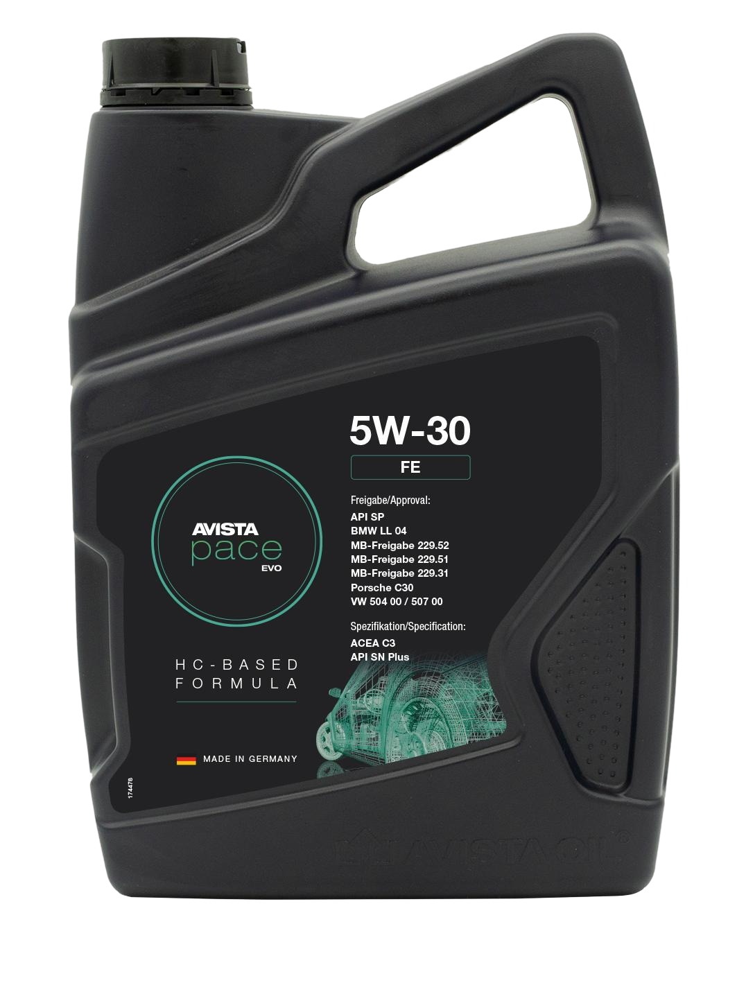 Моторное масло AVISTA PACE EVO FE 5W-30, 4л